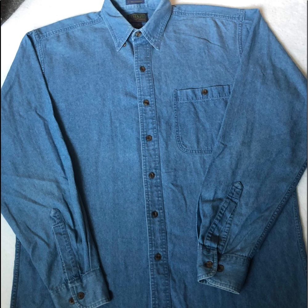 VINTAGE CHAPS RALPH LAUREN JEAN BUTTON DOWN